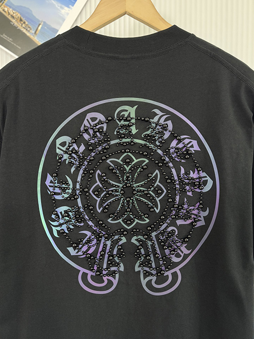 クロムハーツクロスプリントパールコンパス半袖Tシャツ