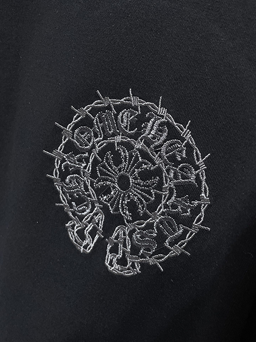 クロムハーツスーパーコピー馬蹄ローラーは刺繍の半袖シャツ