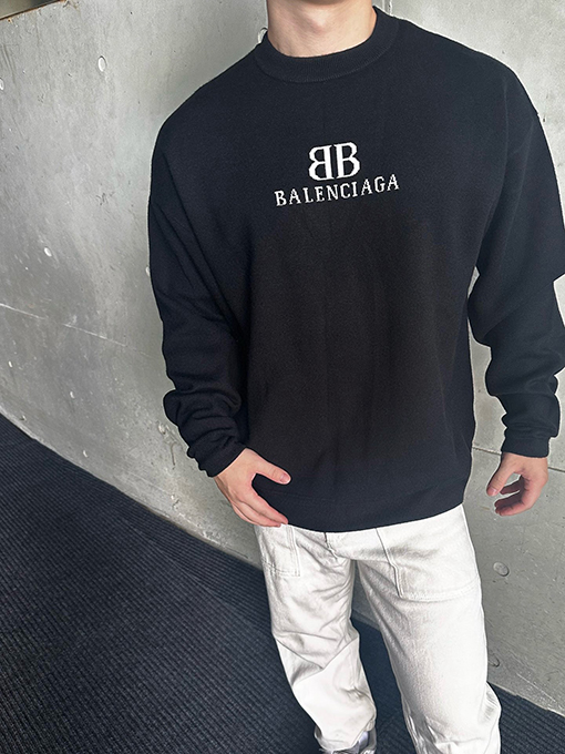 バレンシアガ Balenciaga ジャカードロゴウールニット