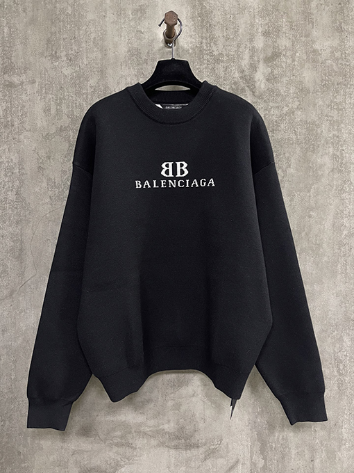 バレンシアガ Balenciaga ジャカードロゴウールニット