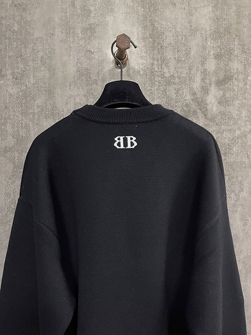 バレンシアガ Balenciaga ジャカードロゴウールニット