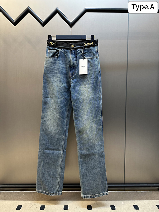 セリーヌスーパーコピー トレンディなレザーエッジジーンズ