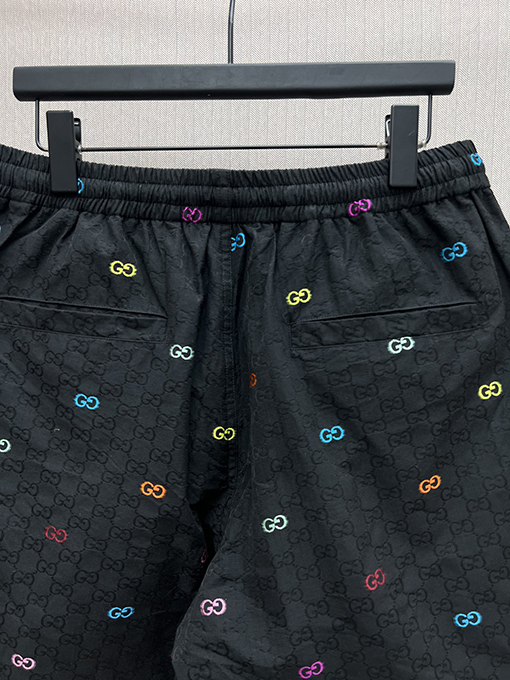 グッチ ファッションブラックGGコットンチェック柄ショートパンツ