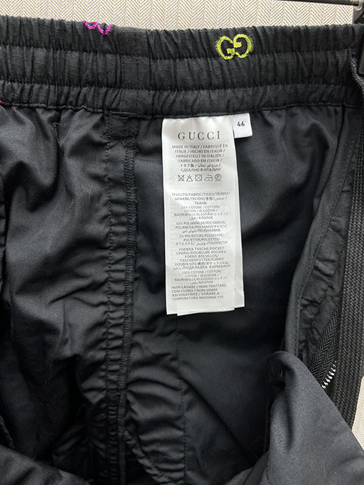 グッチ ファッションブラックGGコットンチェック柄ショートパンツ