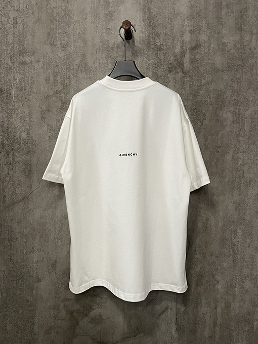 ジバンシイコピー クラシックなフロントとリアのロゴアルファベットプリント半袖Tシャツ