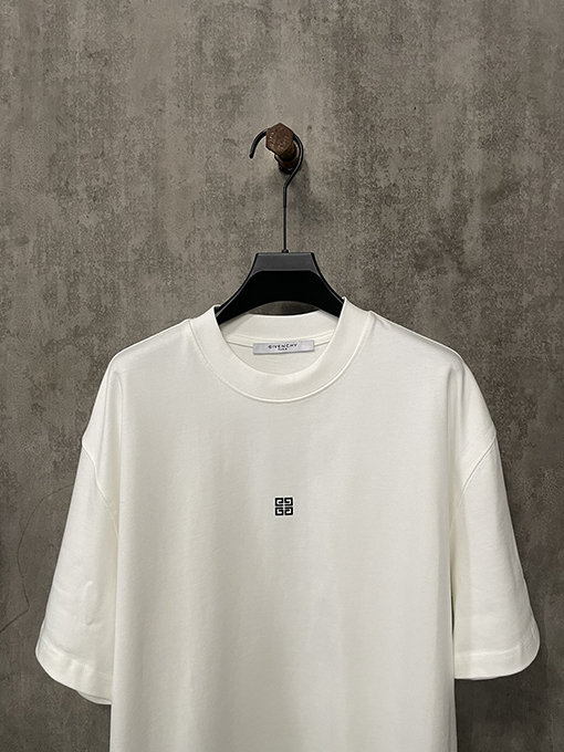 ジバンシイコピー クラシックなフロントとリアのロゴアルファベットプリント半袖Tシャツ
