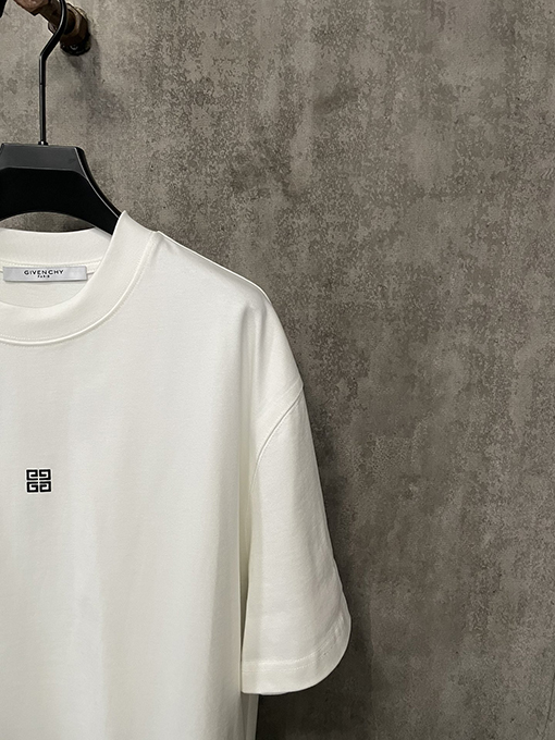 ジバンシイコピー クラシックなフロントとリアのロゴアルファベットプリント半袖Tシャツ