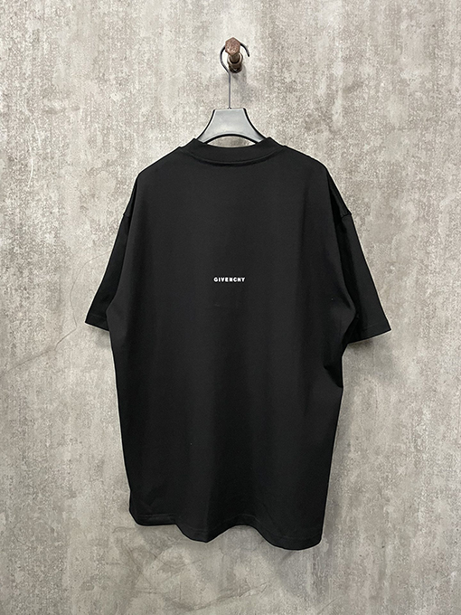 ジバンシイコピー クラシックなフロントとリアのロゴアルファベットプリント半袖Tシャツ