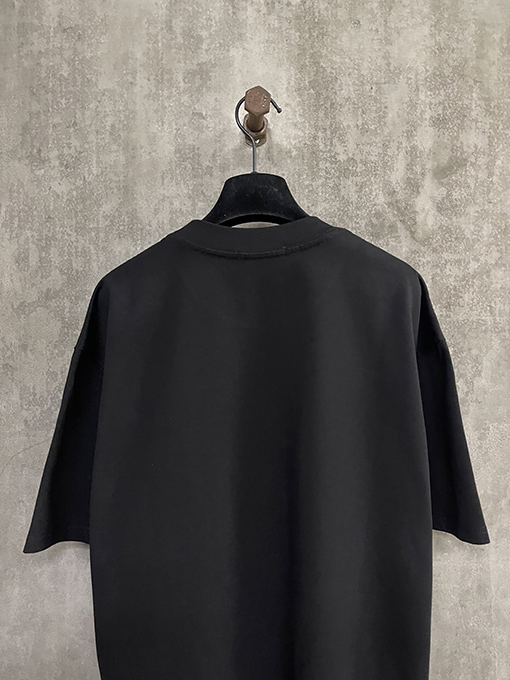 プラダ シルバーラベルレザークルーネック半袖Tシャツ