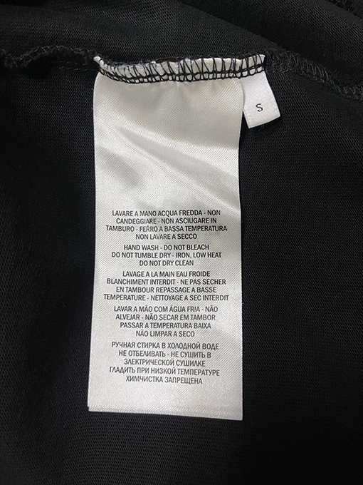 プラダ シルバーラベルレザークルーネック半袖Tシャツ