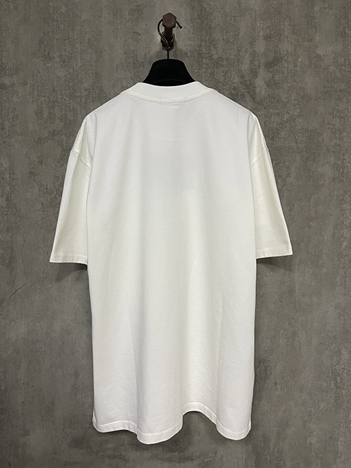 プラダ シルバーラベルレザークルーネック半袖Tシャツ