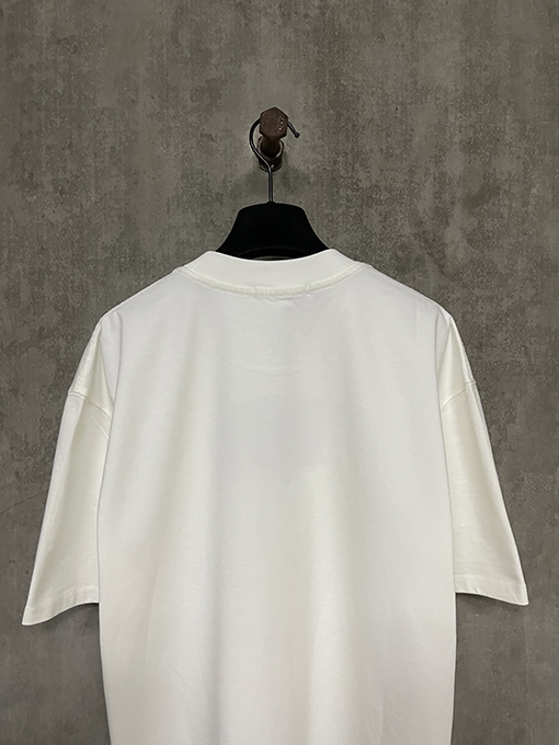 プラダ シルバーラベルレザークルーネック半袖Tシャツ