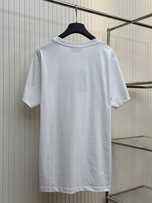 グッチスーパーコピー 馬バックルプリント文字刺繍クルーネック半袖Tシャツ