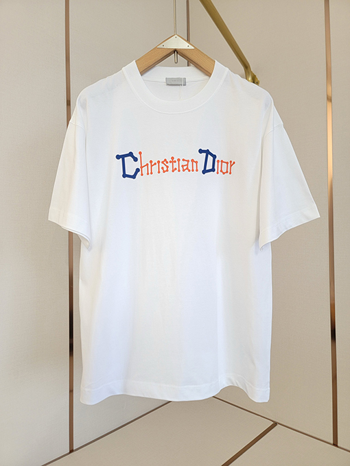 ディオールコピー ファッション個性アルファベットロゴ半袖Tシャツ