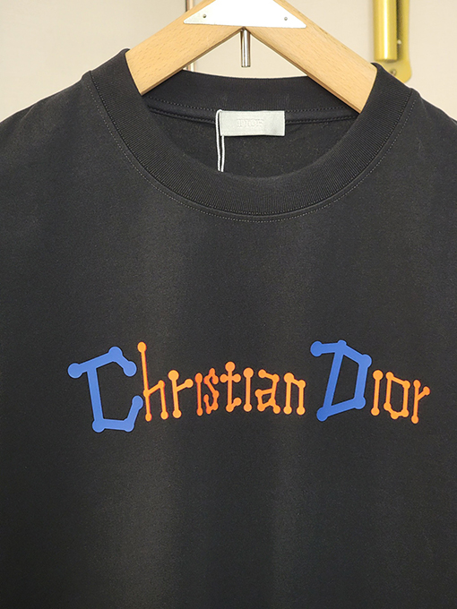 ディオールコピー ファッション個性アルファベットロゴ半袖Tシャツ