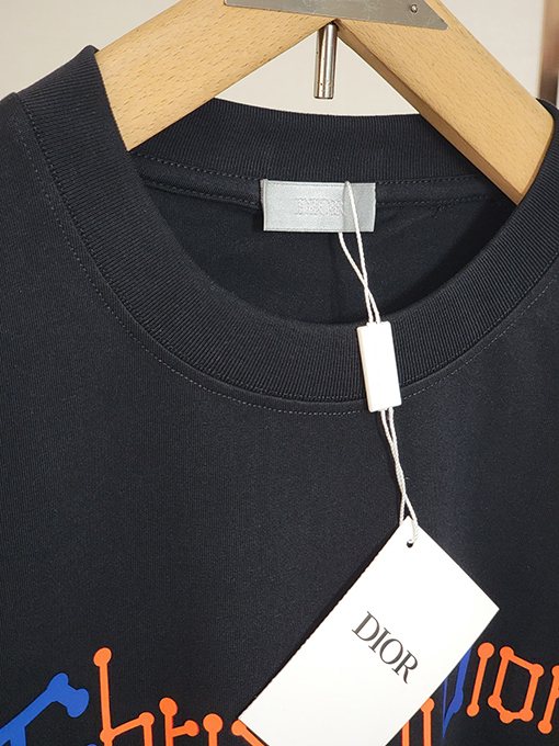 ディオールコピー ファッション個性アルファベットロゴ半袖Tシャツ