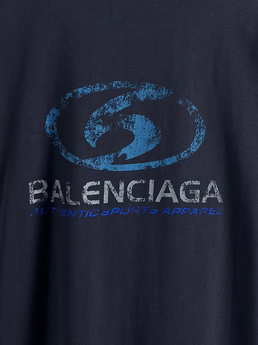 バレンシアガスーパーコピー サーフィンロゴ直噴プリント半袖Tシャツ