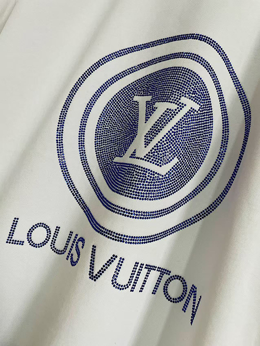 ルイヴィトンコピー ファッションホットドリルロゴ半袖Tシャツ