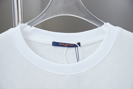 ルイヴィトン 新しいチェック柄ジャカード刺繍半袖Tシャツ