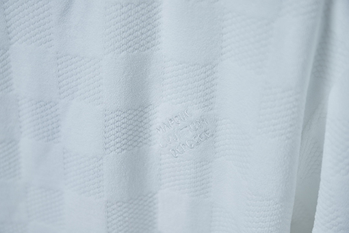 ルイヴィトン チェック柄の文字ジャカード刺繍半袖Tシャツ