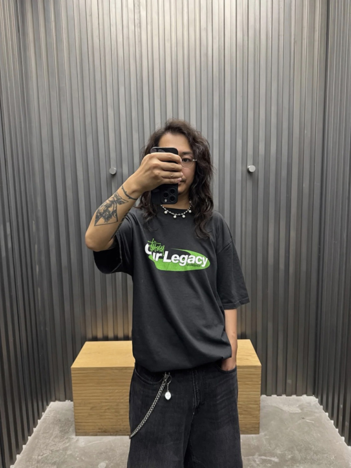 STUSSY x OUR LEGACY コラボコレクション SS25 WORK SHOP SWIRLプリント半袖シャツ