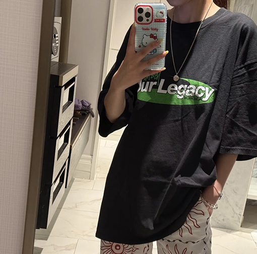 STUSSY x OUR LEGACY コラボコレクション SS25 WORK SHOP SWIRLプリント半袖シャツ