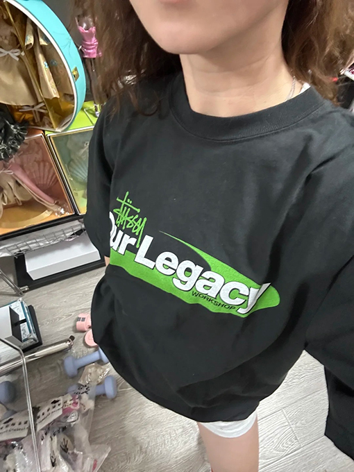 STUSSY x OUR LEGACY コラボコレクション SS25 WORK SHOP SWIRLプリント半袖シャツ