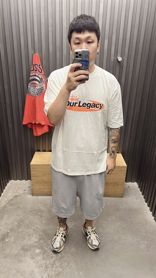 STUSSY x OUR LEGACY コラボコレクション SS25 WORK SHOP SWIRLプリント半袖シャツ
