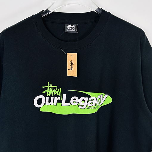 STUSSY x OUR LEGACY コラボコレクション SS25 WORK SHOP SWIRLプリント半袖シャツ