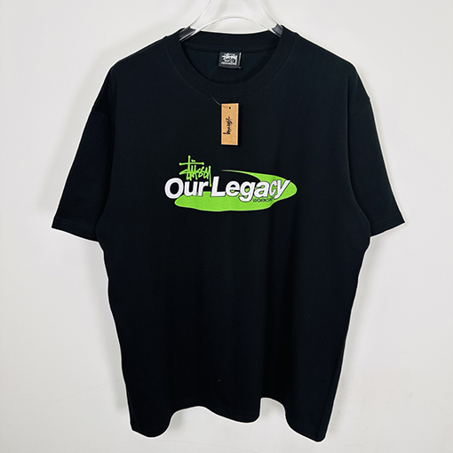 STUSSY x OUR LEGACY コラボコレクション SS25 WORK SHOP SWIRLプリント半袖シャツ