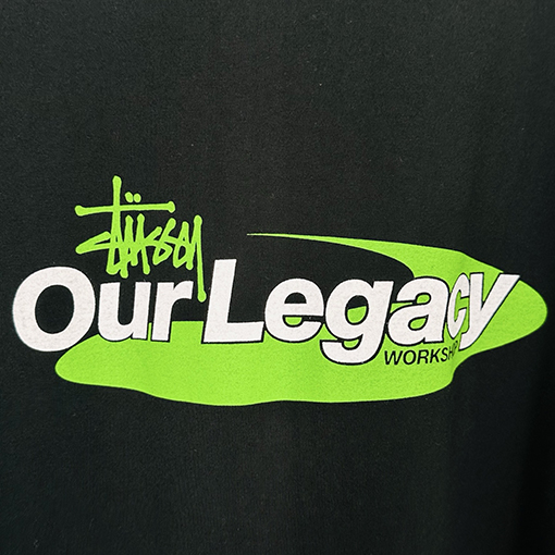 STUSSY x OUR LEGACY コラボコレクション SS25 WORK SHOP SWIRLプリント半袖シャツ