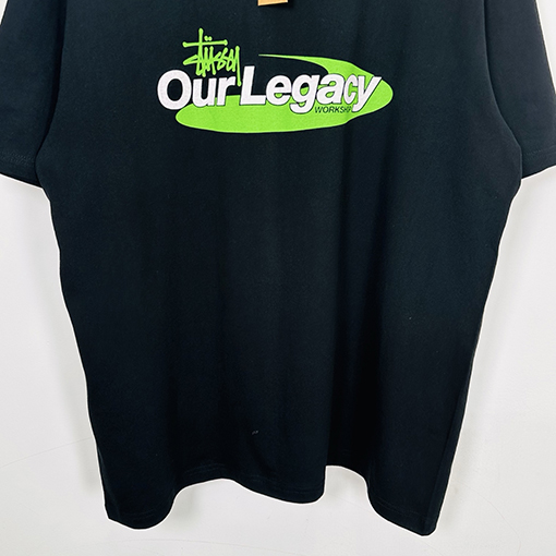 STUSSY x OUR LEGACY コラボコレクション SS25 WORK SHOP SWIRLプリント半袖シャツ