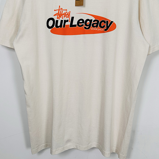 STUSSY x OUR LEGACY コラボコレクション SS25 WORK SHOP SWIRLプリント半袖シャツ