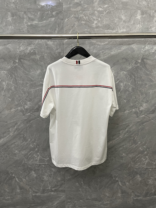 トムブラウン 新しい三色リボンデザイン半袖Tシャツ