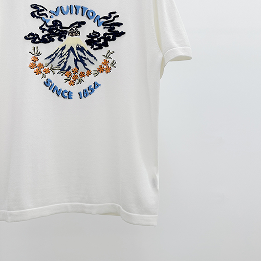 ルイヴィトンスーパーコピー Nigo コラボレーションシリーズ限定刺繍ニット半袖Tシャツ