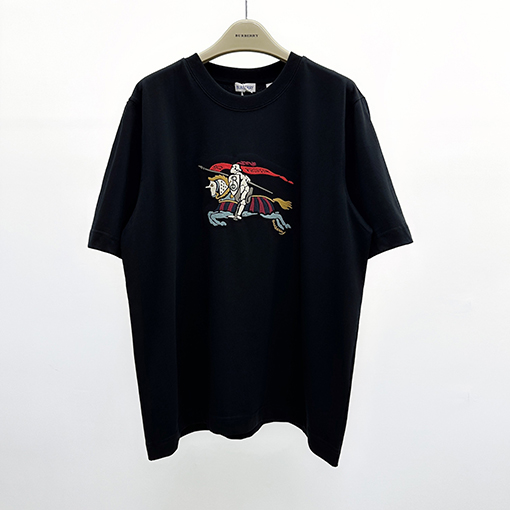 バーバリー カラフルな騎士刺繍半袖Tシャツ