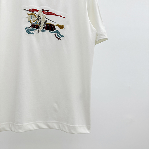 バーバリー カラフルな騎士刺繍半袖Tシャツ