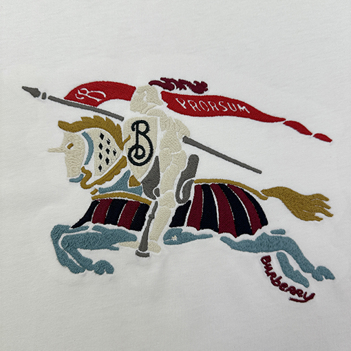 バーバリー カラフルな騎士刺繍半袖Tシャツ