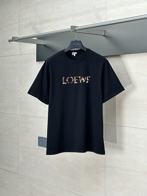 ロエベ 新しい虹の文字刺繍半袖Tシャツ