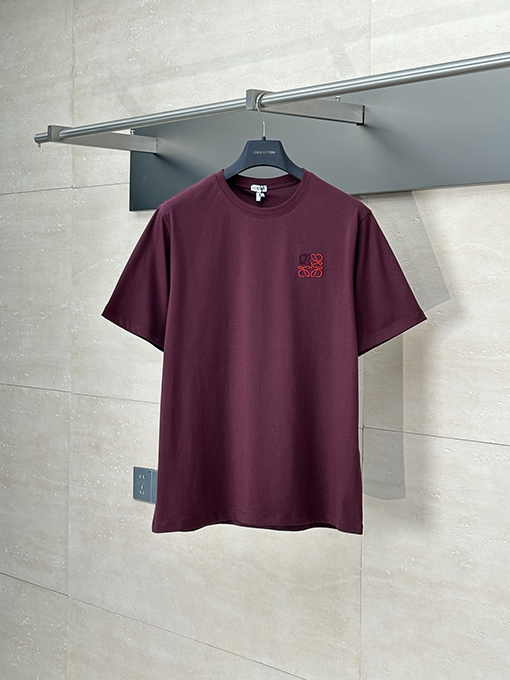 ロエベコピー 新しい刺繍綿半袖Tシャツ