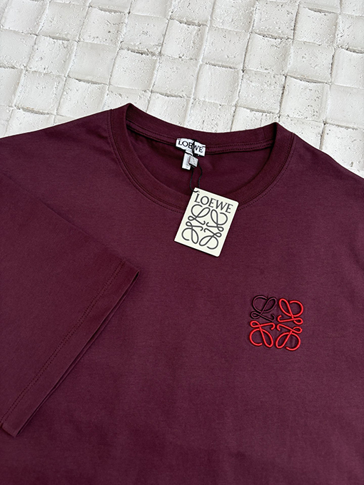 ロエベコピー 新しい刺繍綿半袖Tシャツ