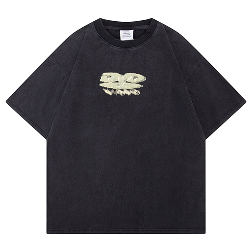 ヴェトモン 新しいDVDプリントウォッシュ古い半袖Tシャツ