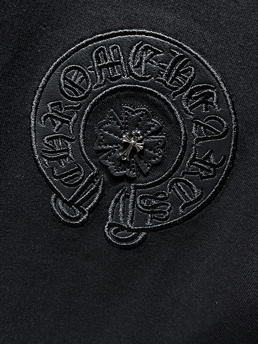 クロムハーツスーパーコピー 刺繍ピンレザークロス半袖Tシャツ