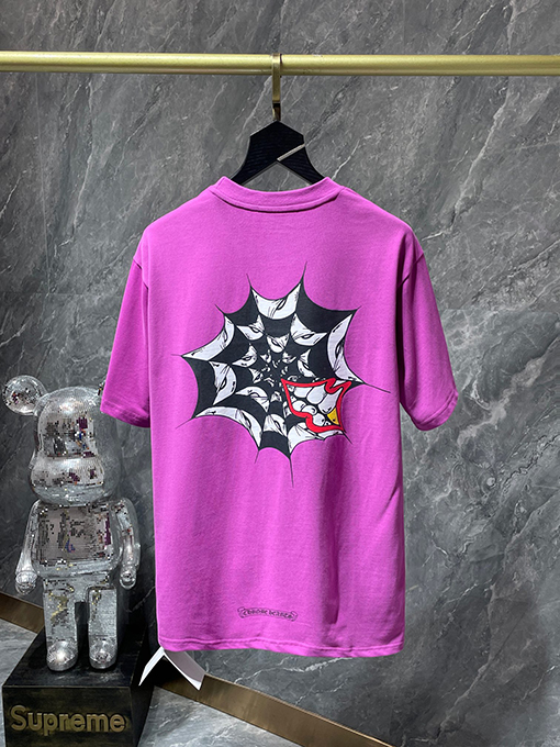 クロムハーツ Matty Boy 落書きクモの巣半袖Tシャツ