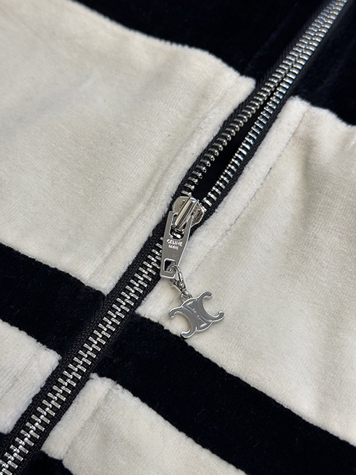 セリーヌコピー ファッション刺繍ベルベットジャケット