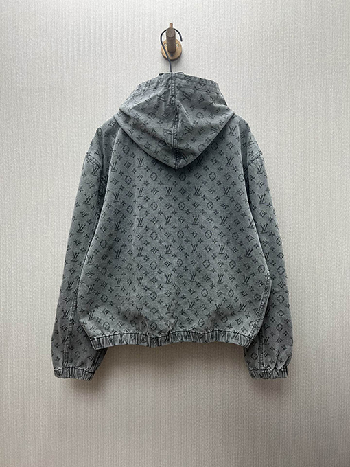 ルイヴィトン 新しいモノグラムジャカードデニムフード付きジャケット