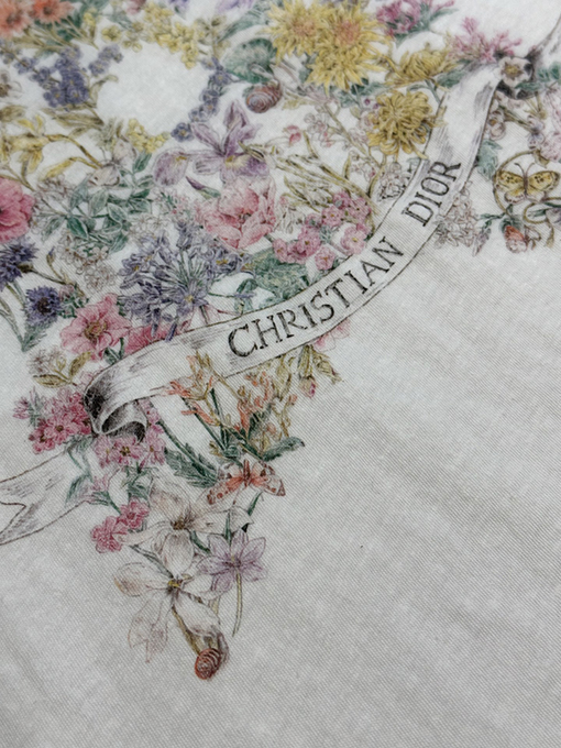 ディオール ファッション五芒星花柄半袖Tシャツ