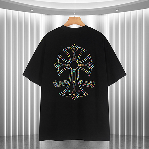 クロムハーツ 新しい刺繍ハードウェア半袖Tシャツ
