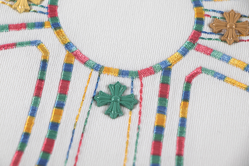 クロムハーツ 新しい刺繍ハードウェア半袖Tシャツ