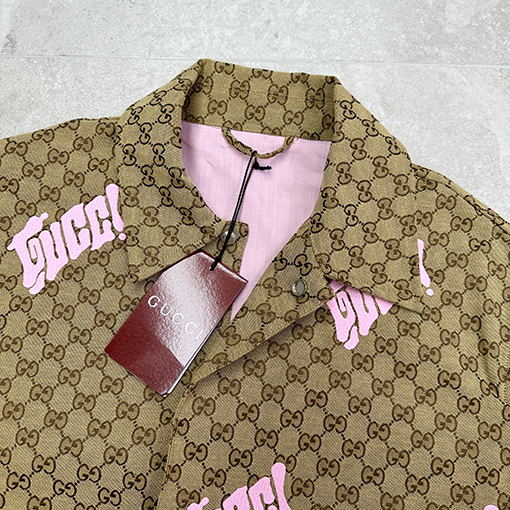 グッチ ファッション刺繍キャンバスコート